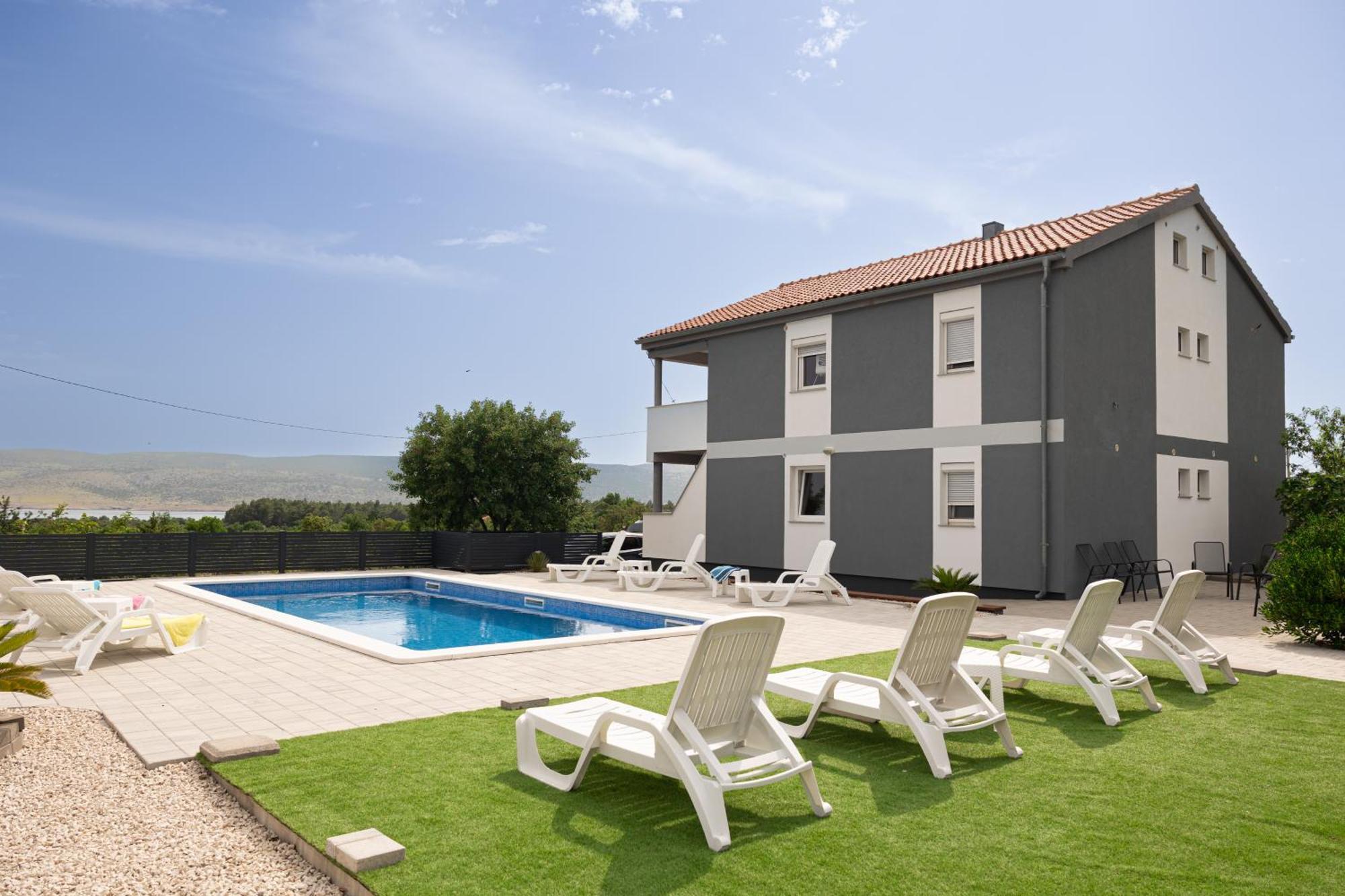 Apartments Zanic With Private Swimming Pool And Sea View Starigrad Paklenica Exterior foto